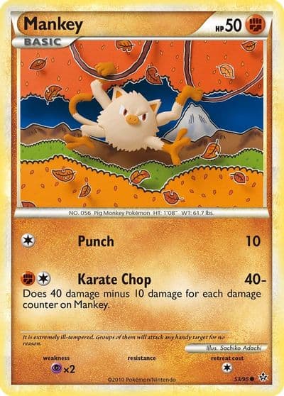 Mankey Unleashed Pokemon card