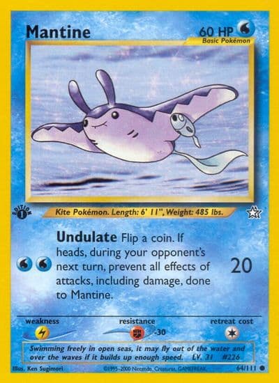 Mantine Neo Genesis Pokemon card