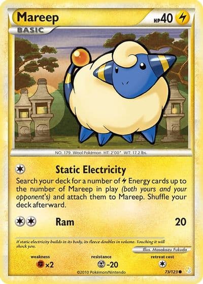 Mareep HeartGold SoulSilver Pokemon card