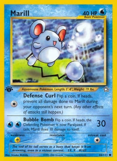 Marill Neo Genesis Pokemon card