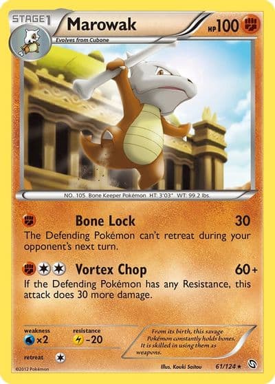 Marowak Dragons Exalted Pokemon card