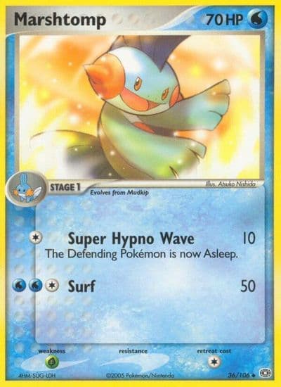Marshtomp Emerald Pokemon card