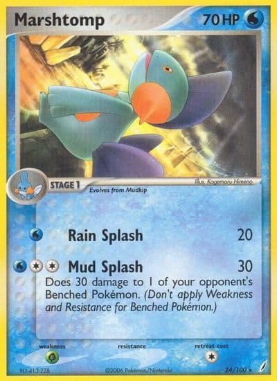 Marshtomp Crystal Guardians Pokemon card