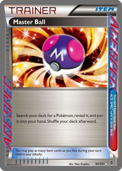 Master Ball Plasma Blast Pokemon card