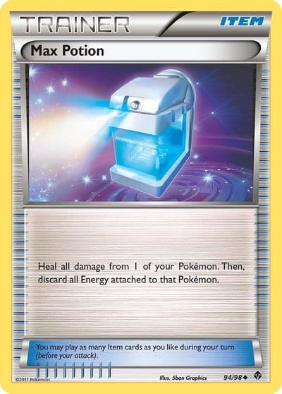 Max Potion Emerging Powers Pokemon card