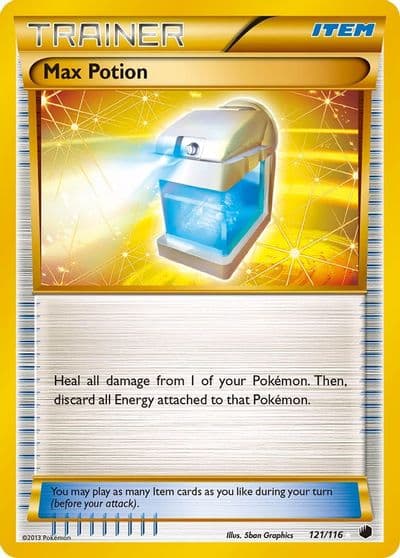 Max Potion (121 Secret Rare) Plasma Freeze Pokemon card