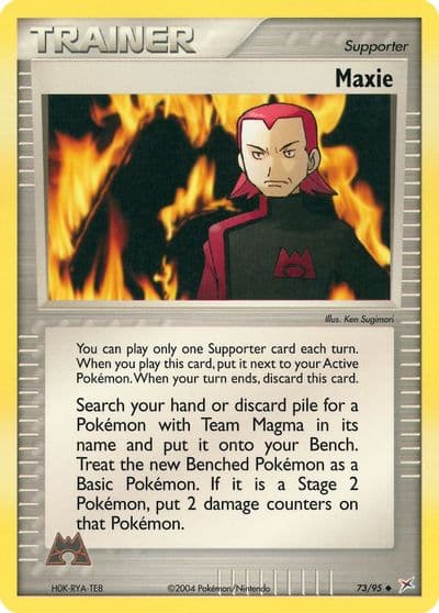 Maxie Team Magma vs Team Aqua Pokemon card