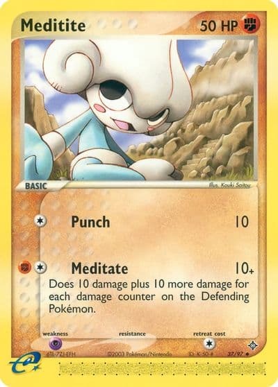 Meditite Dragon Pokemon card