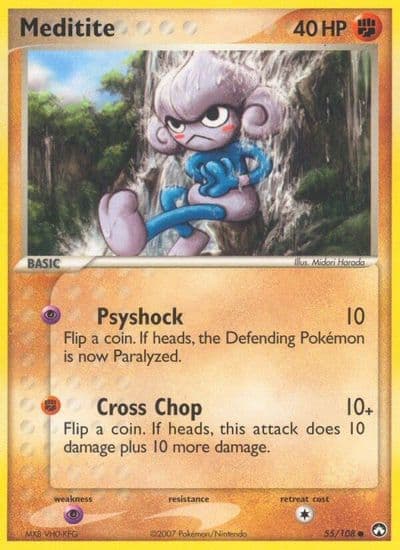 Meditite Power Keepers Pokemon card