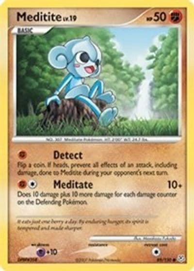 Meditite Diamond and Pearl Pokemon card