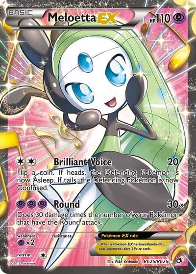 Meloetta EX (Full Art) Legendary Treasures: Radiant Collection Pokemon card