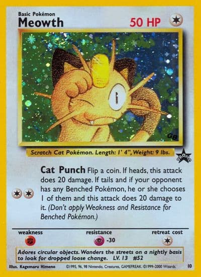 Meowth WoTC Promo Pokemon card