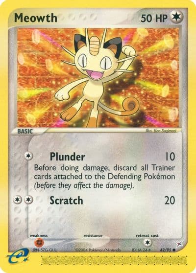 Meowth Team Magma vs Team Aqua Pokemon card