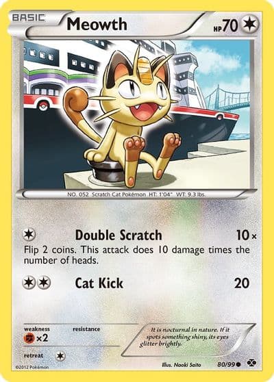 Meowth Next Destinies Pokemon card