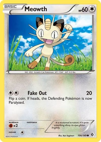 Meowth Boundaries Crossed Pokemon card