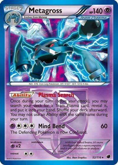 Metagross (Team Plasma) Plasma Freeze Pokemon card