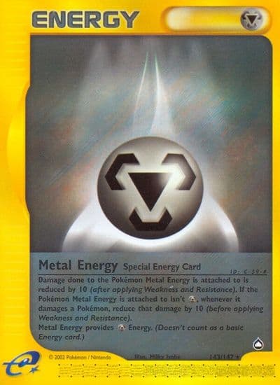 Metal Energy Aquapolis Pokemon card