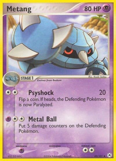 Metang Hidden Legends Pokemon card