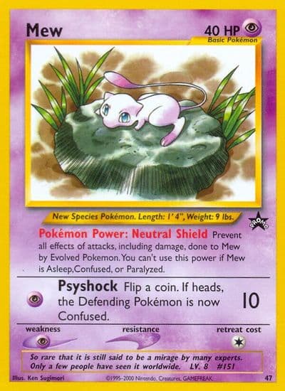 Mew (47) WoTC Promo Pokemon card