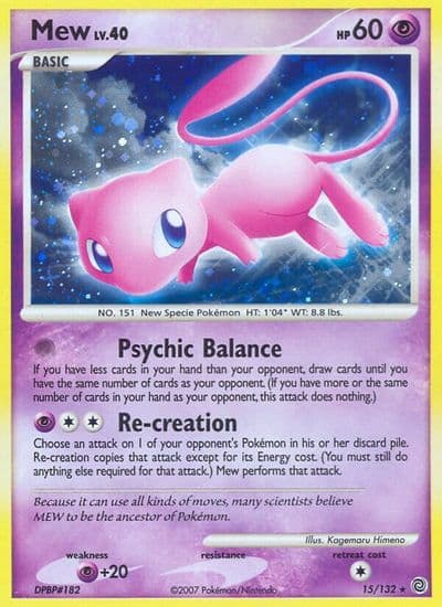 Mew Secret Wonders Pokemon card