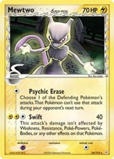 Mewtwo (Delta Species) Holon Phantoms Pokemon card