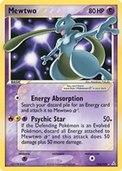 Mewtwo Star Holon Phantoms Pokemon card