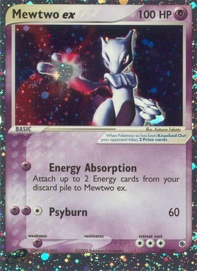 Mewtwo ex Ruby and Sapphire Pokemon card