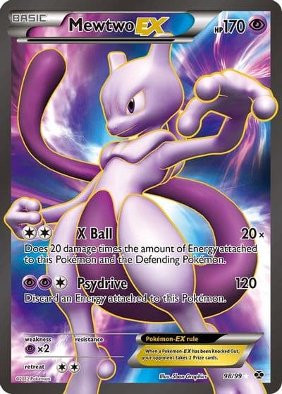 Mewtwo EX (98 Full Art) Next Destinies Pokemon card