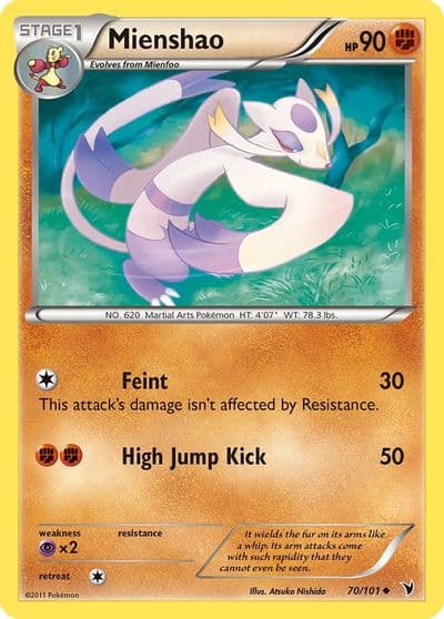 Mienshao Noble Victories Pokemon card
