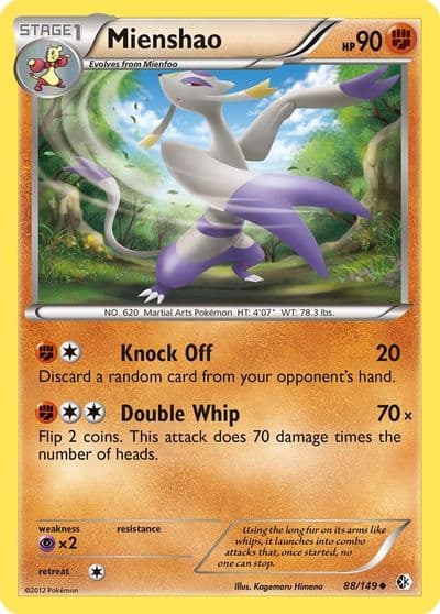 Mienshao Boundaries Crossed Pokemon card