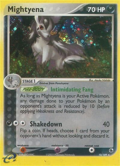 Mightyena Ruby and Sapphire Pokemon card