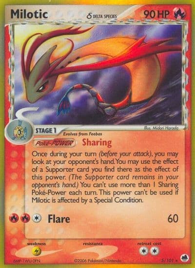 Milotic (Delta Species) Dragon Frontiers Pokemon card