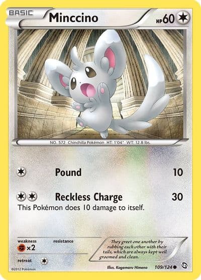 Minccino Dragons Exalted Pokemon card