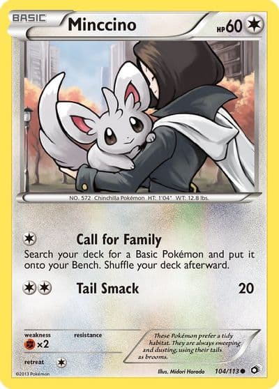 Minccino Legendary Treasures Pokemon card