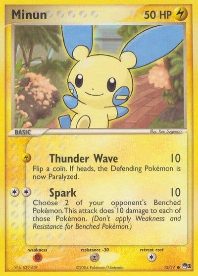 Minun POP Series 1 Pokemon card