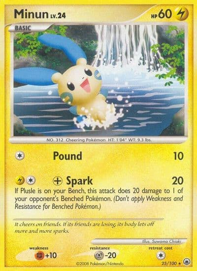 Minun Majestic Dawn Pokemon card