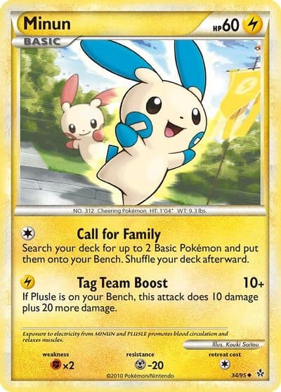 Minun Unleashed Pokemon card
