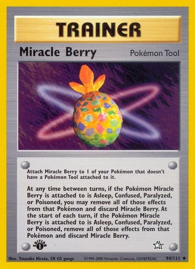 Miracle Berry Neo Genesis Pokemon card