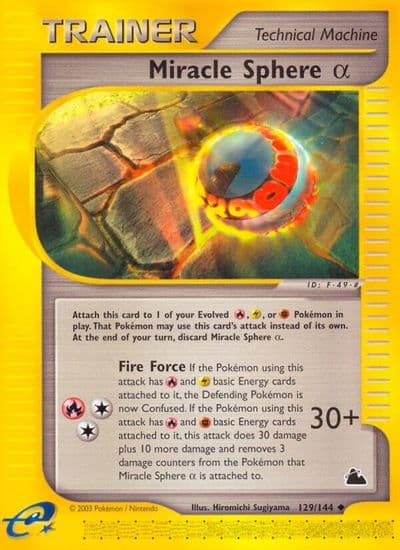 Miracle Sphere Alpha Skyridge Pokemon card