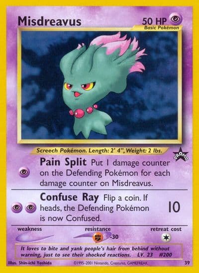 Misdreavus WoTC Promo Pokemon card