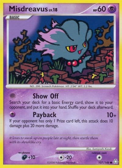 Misdreavus Legends Awakened Pokemon card
