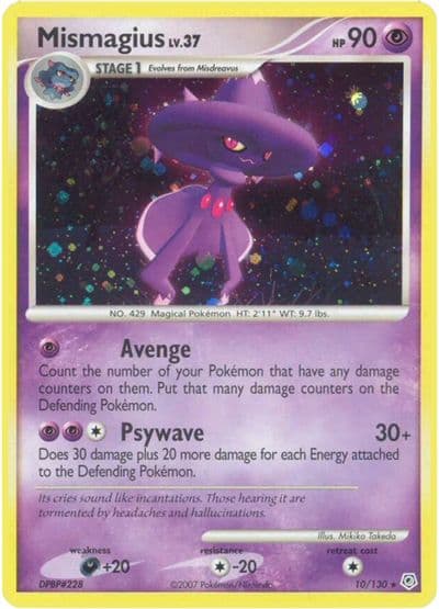 Mismagius Diamond and Pearl Pokemon card