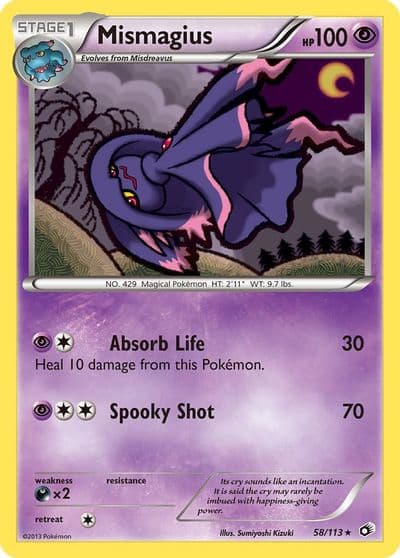 Mismagius Legendary Treasures Pokemon card
