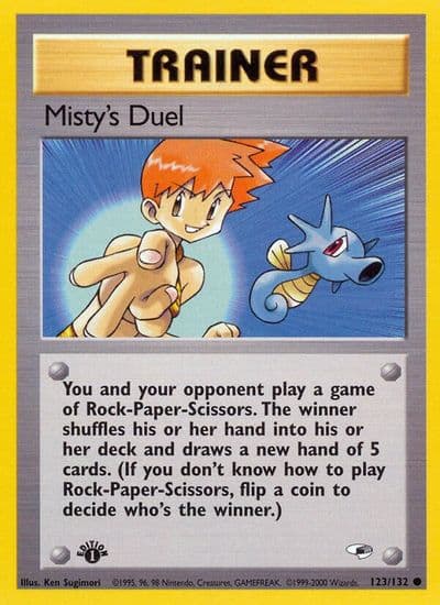 Misty's Duel Gym Heroes Pokemon card