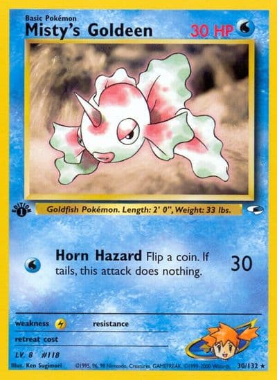 Misty's Goldeen (30) Gym Heroes Pokemon card