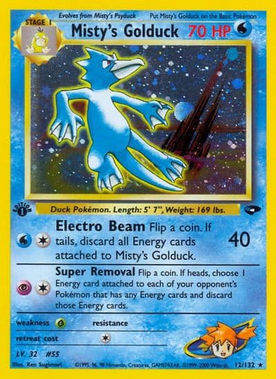 Misty's Golduck Gym Challenge Pokemon card