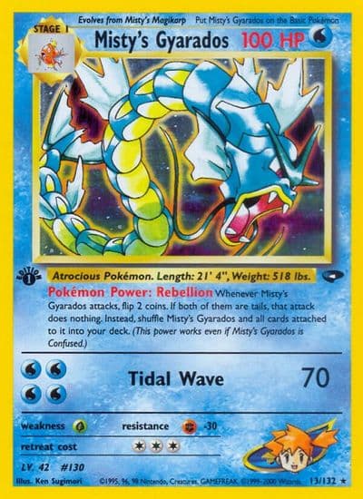 Misty's Gyarados Gym Challenge Pokemon card