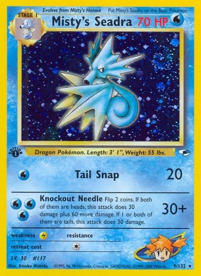 Misty's Seadra (Prerelease) WoTC Promo Pokemon card
