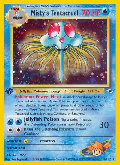 Misty's Tentacruel Gym Heroes Pokemon card