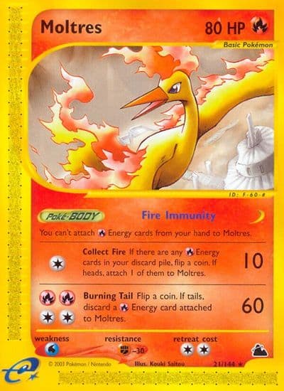 Moltres Skyridge Pokemon card